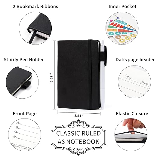 Professional PU Leather Notebook with Secure Elastic Closure (SS-753)