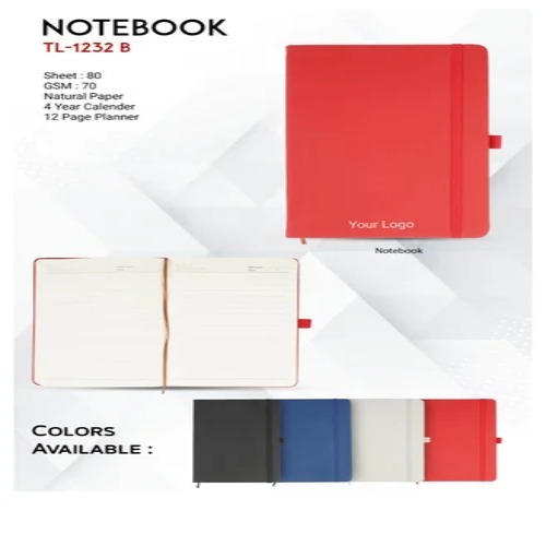 Professional PU Leather Notebook with Secure Elastic Closure (SS-753)