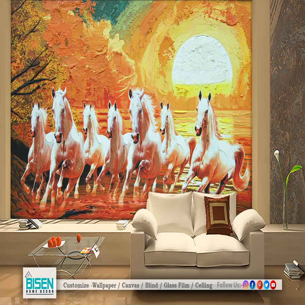 Horse wallpaper for living room
