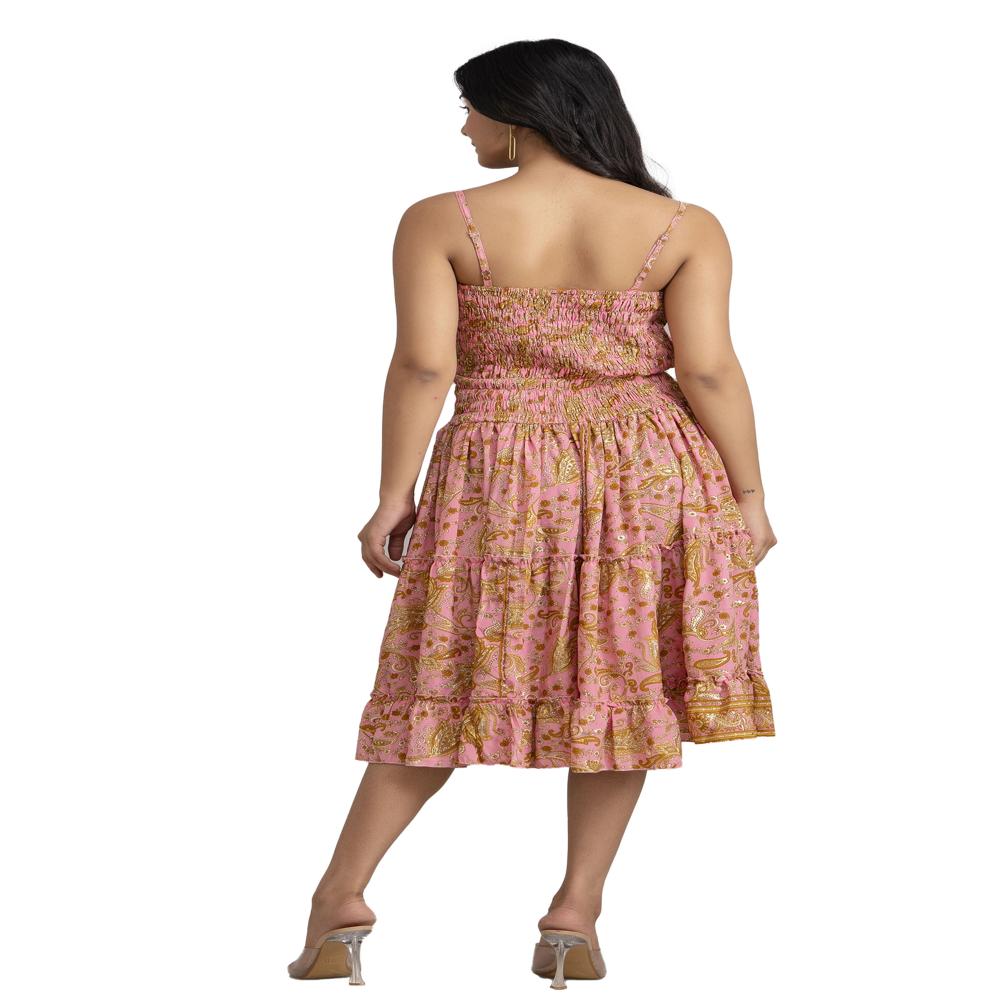 Boho Short Frech Crepe Dress