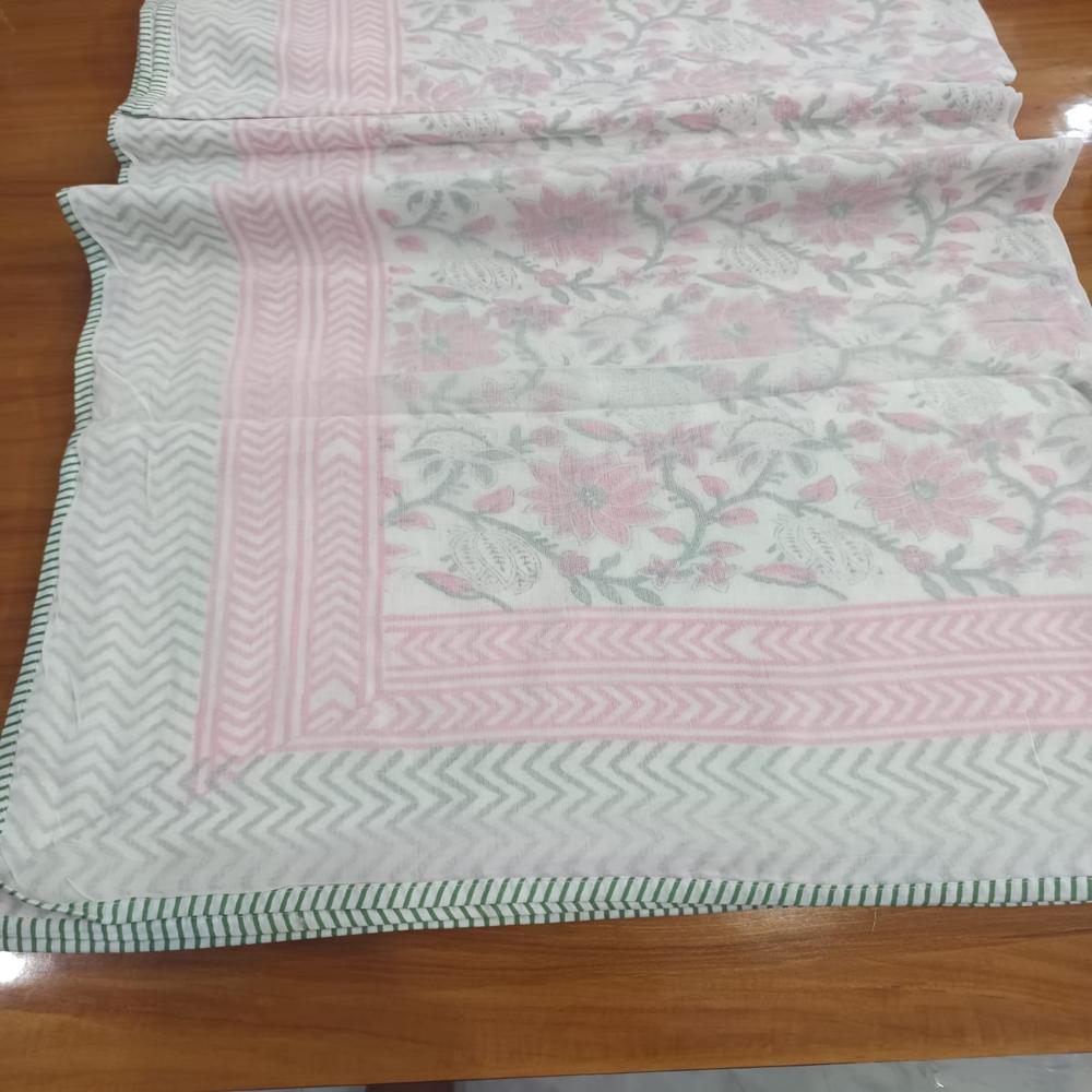 Hand block print cotton dohar