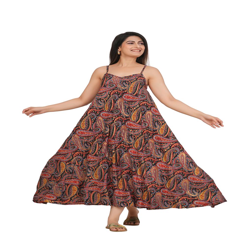 Kasturi Silk Boho Long Maxi Dress - Age Group: Adults