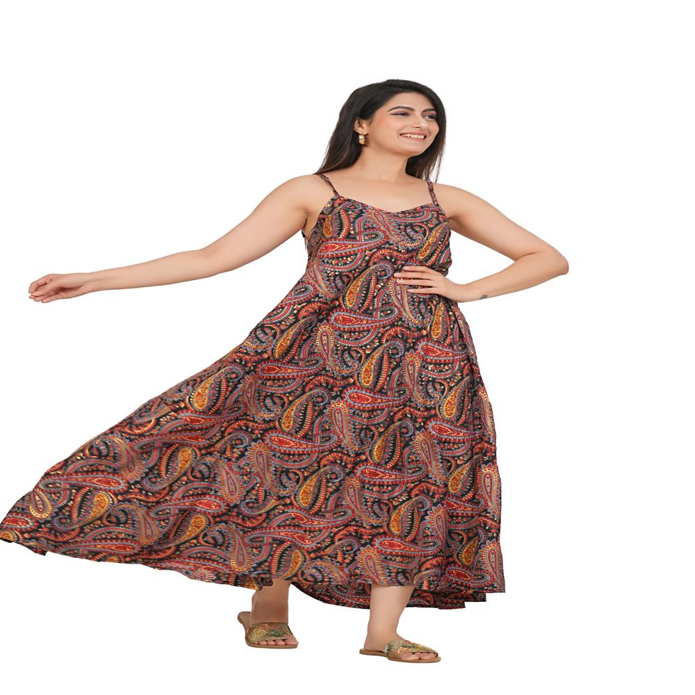 Kasturi Silk Boho Long Maxi Dress