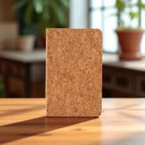 Natural Cork Finish Corporate Notebook with Elastic Band (SS-754)
