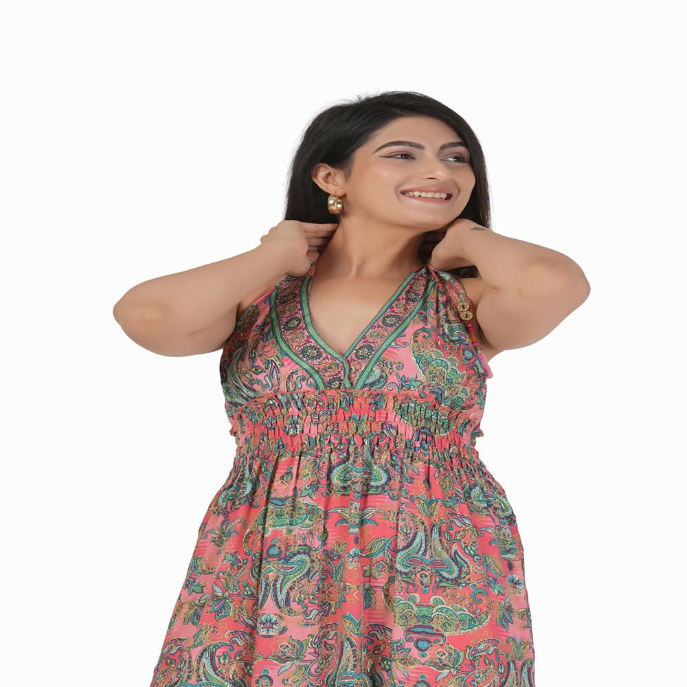 Kasturi Silk Boho Long Maxi Dress