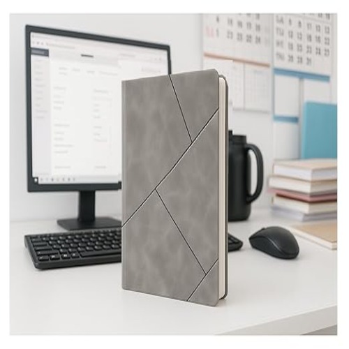 Luxury PU Leather Corporate Diary with Modern Geometric Design (SS-755)
