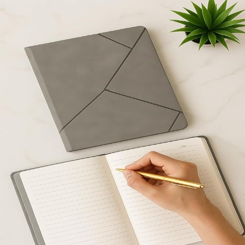 Luxury PU Leather Corporate Diary with Modern Geometric Design (SS-755)