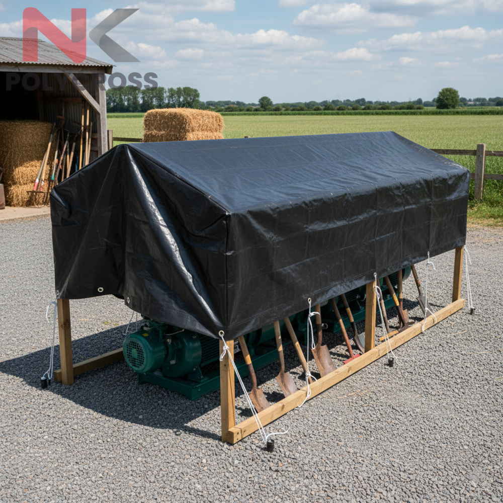 Tractor Tarpaulin - Color: Blue/yellow