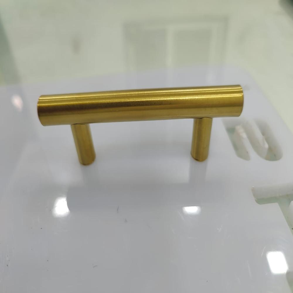 Round Pipe Handle 4 Inch Gold 