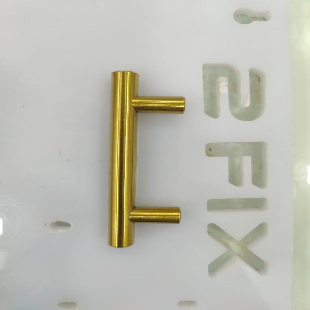 Round Pipe Handle 4 Inch Gold 