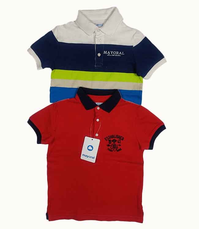 B16456 Mayoral Boys Collar T-Shirts Assorted
