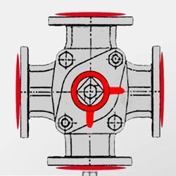 Multiported Lubricated Tapper Plug Valve 3way/4way