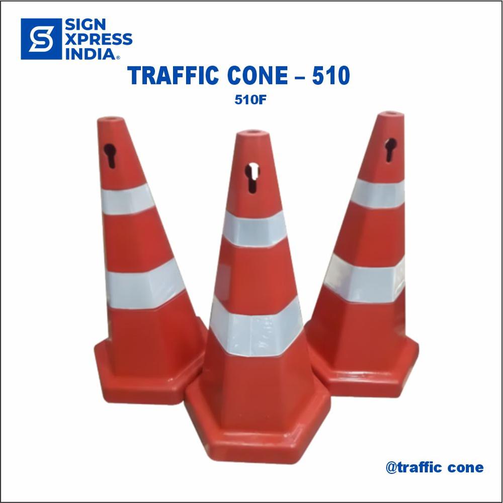 Hexagonal Traffic Cone - 510f - Color: Orange And White