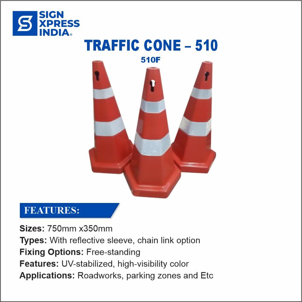 Hexagonal Traffic Cone - 510f - Color: Orange And White