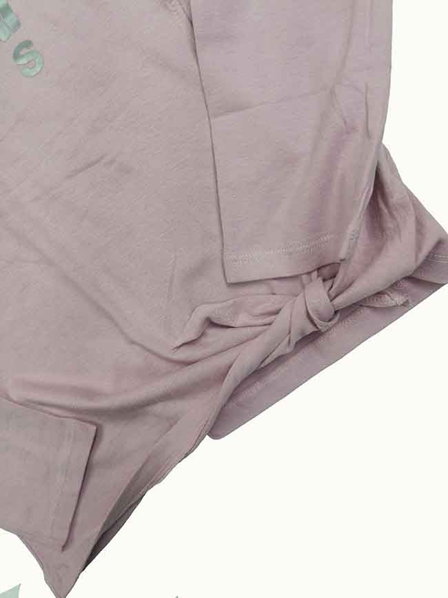 G22130 DKNY Girls Foil Printed Assymetric Top