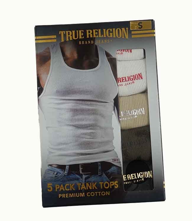 M11485 TRUE RELIGION Mens 5-Pack Tank Tops