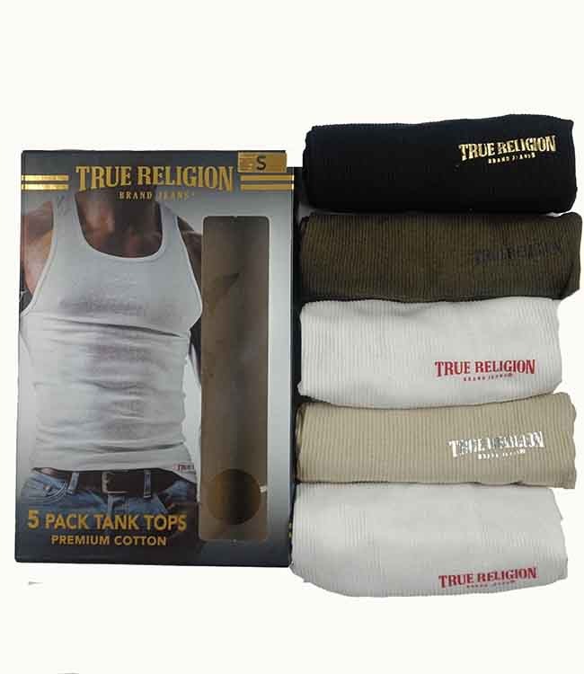 M11485 TRUE RELIGION Mens 5-Pack Tank Tops