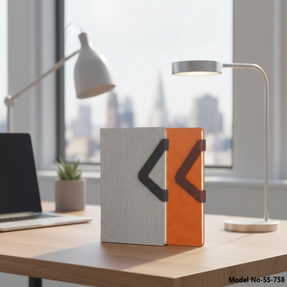 Designer Executive A5 Diary with Unique Magnetic V-Strap Closure (SS-758)