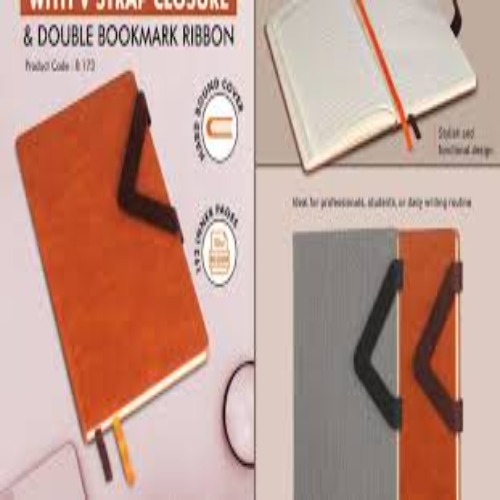 Designer Executive A5 Diary with Unique Magnetic V-Strap Closure (SS-758)