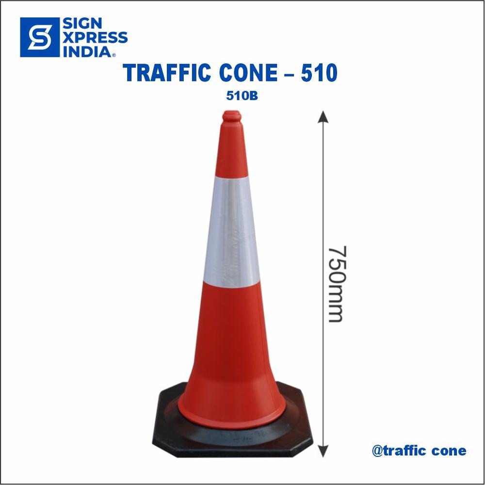 Pvc Traffic Cone - 510B - Color: Orange And White