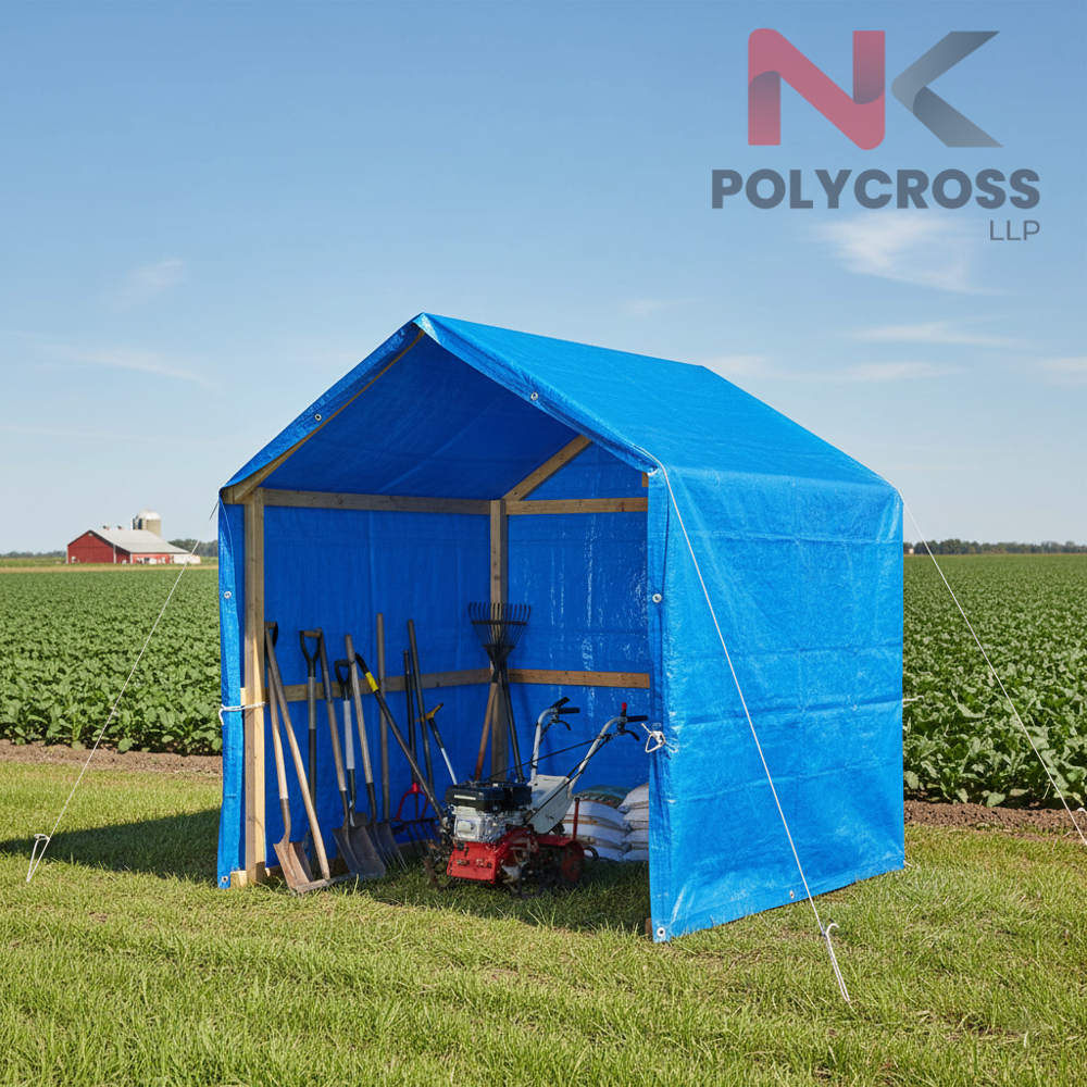 Farming Poly Cover - Color: Blue/yellow