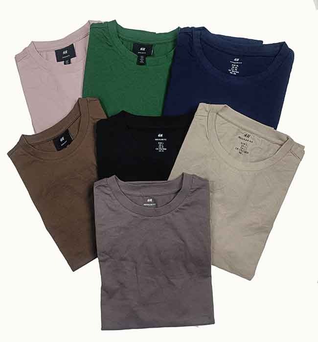 M11481 H&M Mens Crew Neck T-Shirts REGULAR FIT