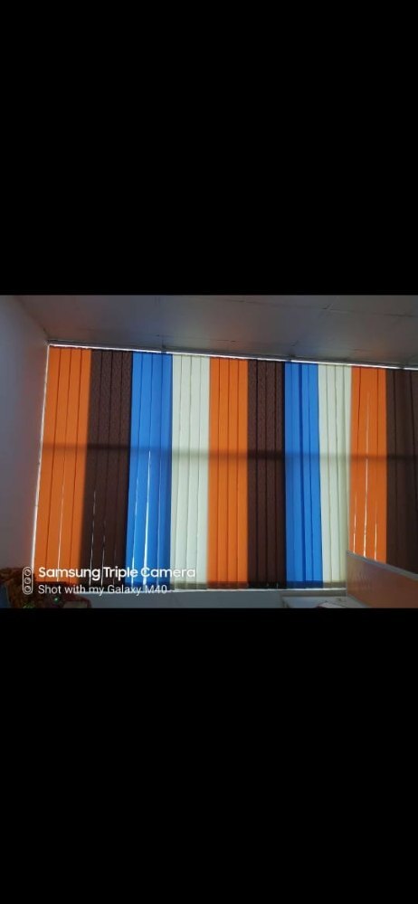 Hanas Vertical Blind - Pvc Material, Multi-color Option | Versatile Window Treatment For Home, Office, And Hotel, Easy To Operate, Light Control