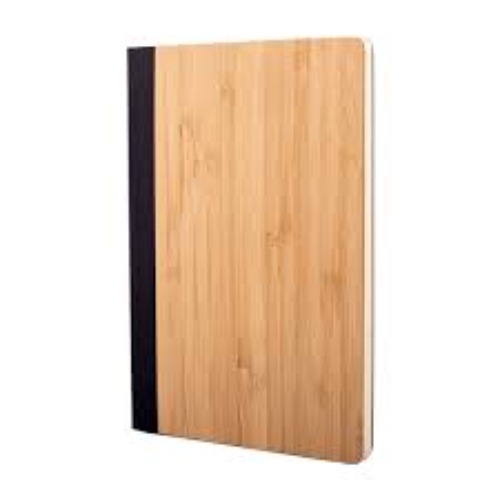 Bamboo Finish Eco-Friendly Notebook Diary with Black Spine (SS-760)