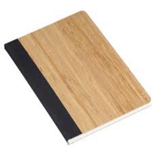 Bamboo Finish Eco-Friendly Notebook Diary with Black Spine (SS-760)