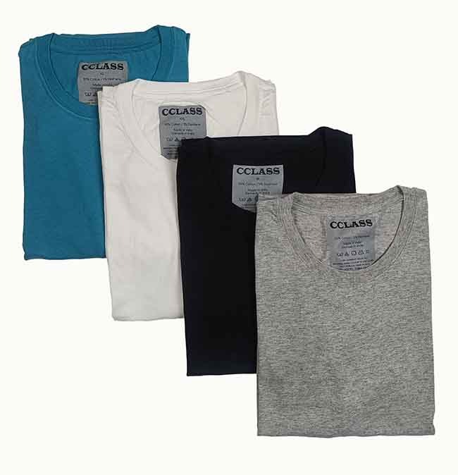 M11483 Mens Crew Neck Stretch T-Shirts