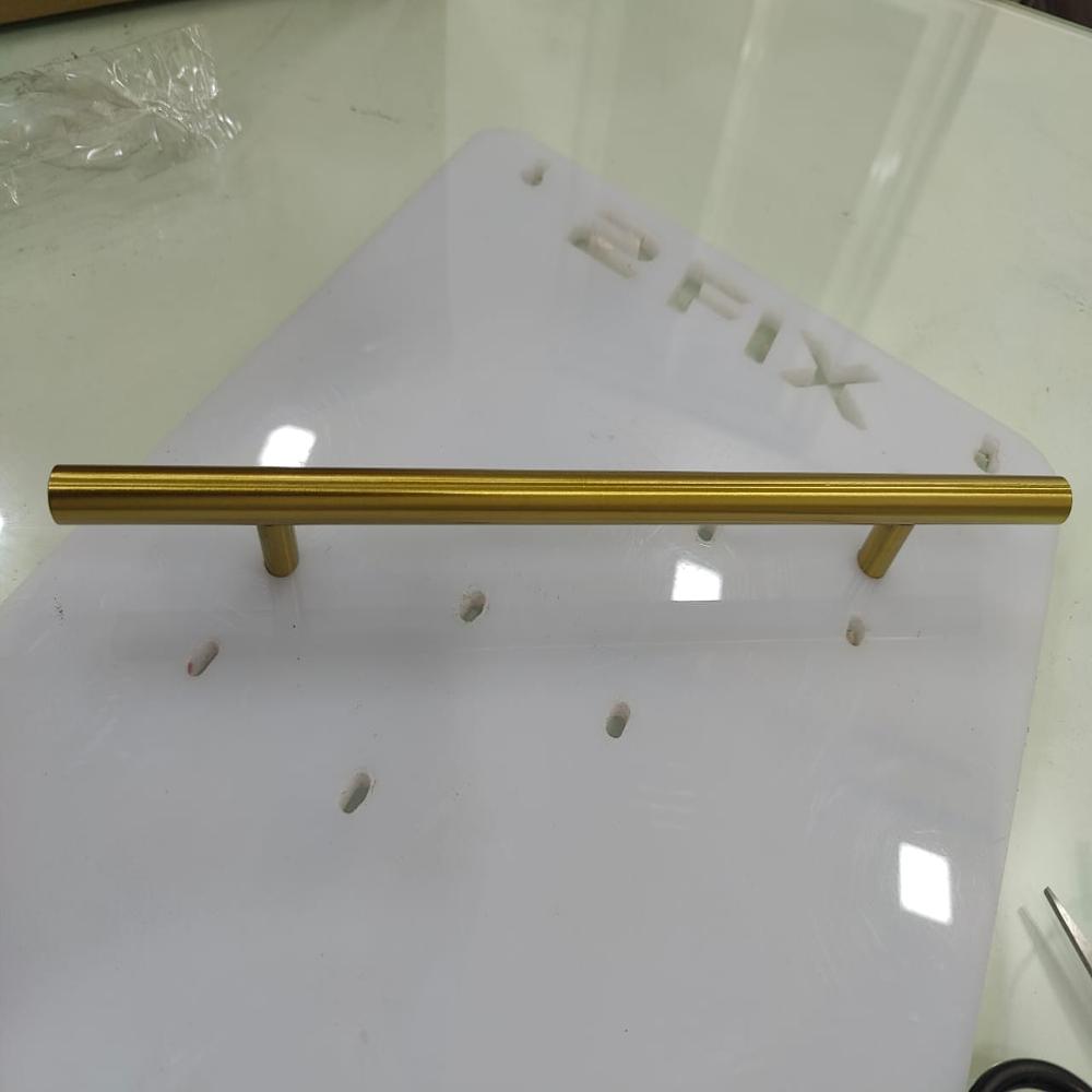  Round Pipe Handle 12 Inch Gold