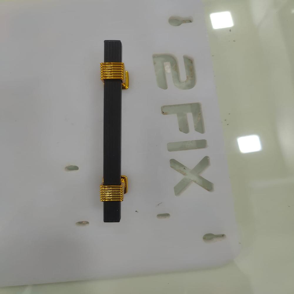 Square Pipe Handle 4 Inch Black Gold 