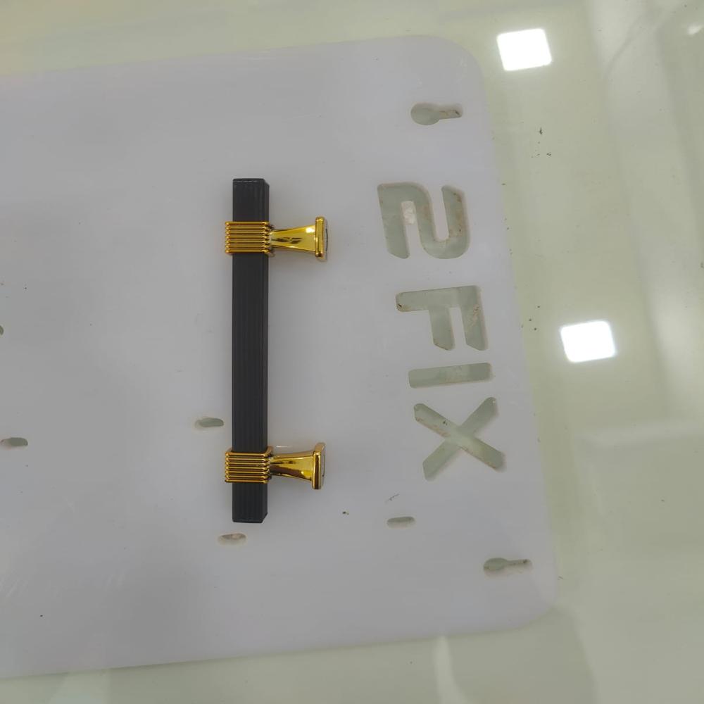 Square Pipe Handle 4 Inch Black Gold 