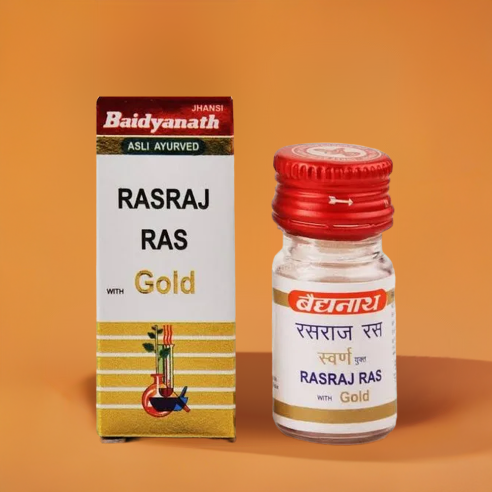 Baidyanath Rasraj Ras with Gold 10 Tablets