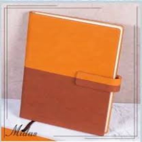 PU Leather Finish Hardbound Magnet Double Colour Diary with Strap Closure (SS-764)