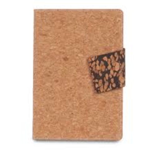 Designer Cork Finish Hardbound Notebook Diary with Strap Closure (SS-765)