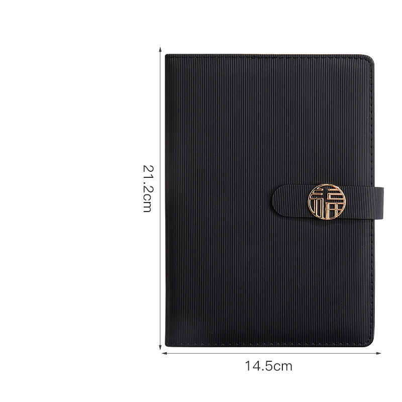 Elite Ribbed Texture Executive Diary with Gold-Tone Emblem Magnetic Clasp (SS-766)