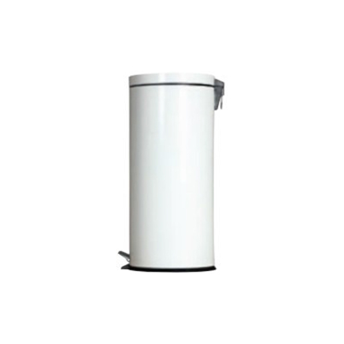 SO-6030-WHT White Round Pedal Dustbin