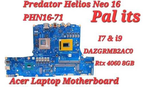 Predator Helios Neo 16 Acer Laptop Motherboard