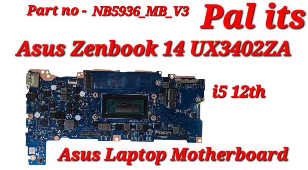 Aus Zenbook 14 UX3402ZA Laptop Motherboard