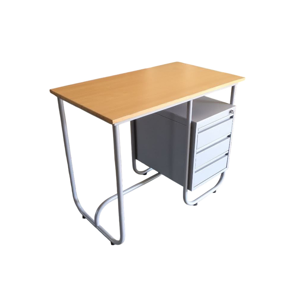 Wooden Round Pipe Office Table