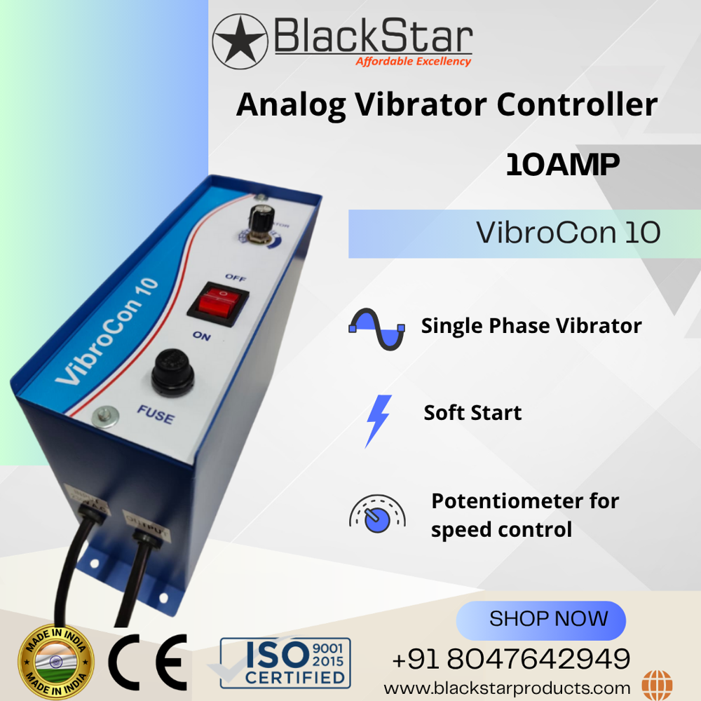 Vibrocon 10 Vibrator Controller - Compact Housing, Single Phase AC Input | Precise Amplitude Modulation