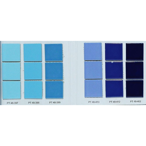 Swimming Pool Glass Mosaic Tiles - Color: Blues
