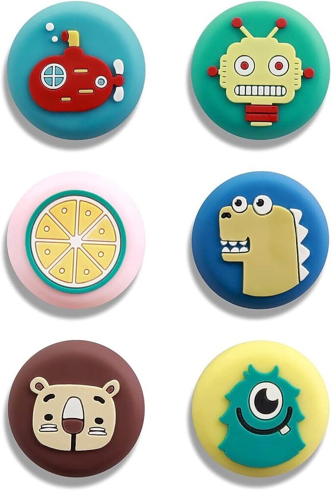 6pcs Silicone Rubber Cartoon Round