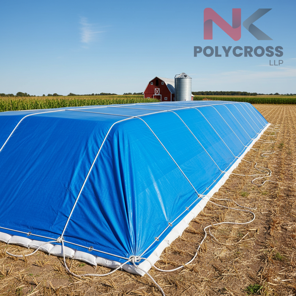 Silage Protection Sheet - Color: Blue/yellow