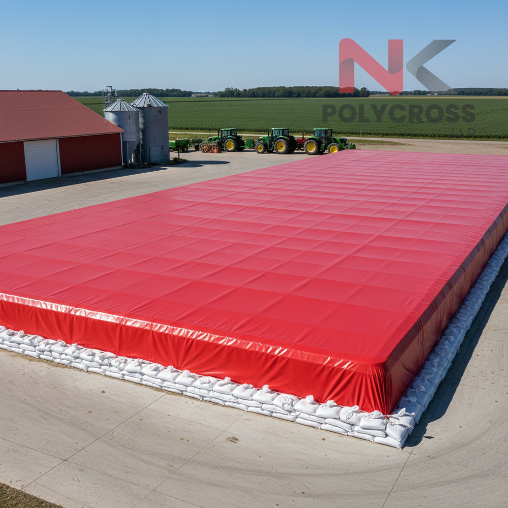 Silage Protection Sheet - Color: Blue/yellow