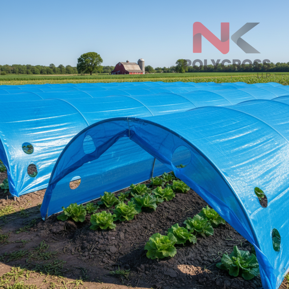 Organic Farm Sheet - Color: Blue/yellow