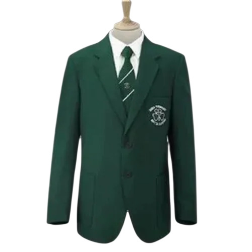 Woolen School Blazer - Color: Green