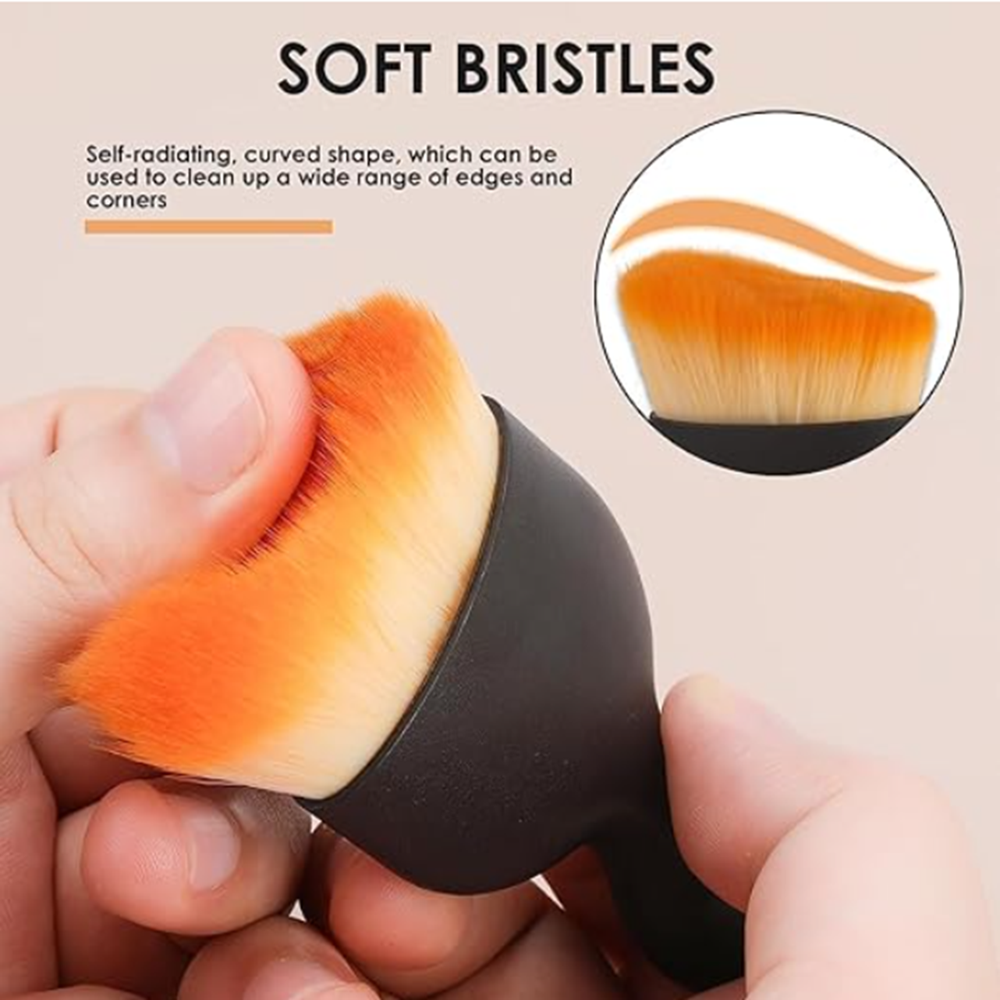 yellow car detailing brush