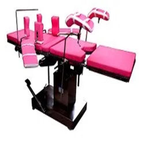Delivery O.t. Table Deluxe - Stainless Steel & Mild Steel, 1800x600x750-900 Mm | Hydraulic Height, Lithotomy Position, Trendelenburg Adjustment